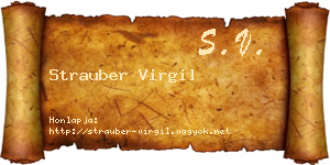 Strauber Virgil névjegykártya